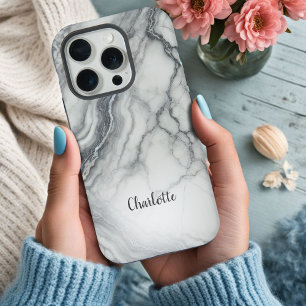 Capa de iPhone Personalizada Mármore Cinza
