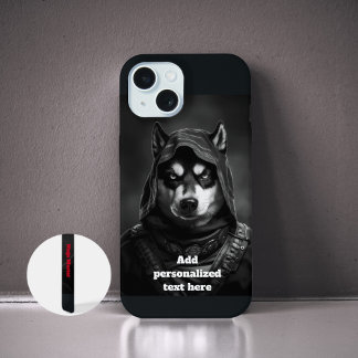 Capa de iPhone Personalizada Preta | Ninja Husky