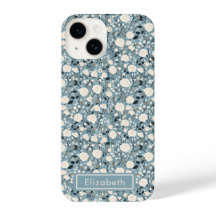 Capa de iPhone Personalizável com Nome Rosa Bonita