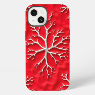 Capa de iPhone Red Branch Art com Design Embutido