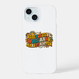Capa de iPhone Retro Stay Positive