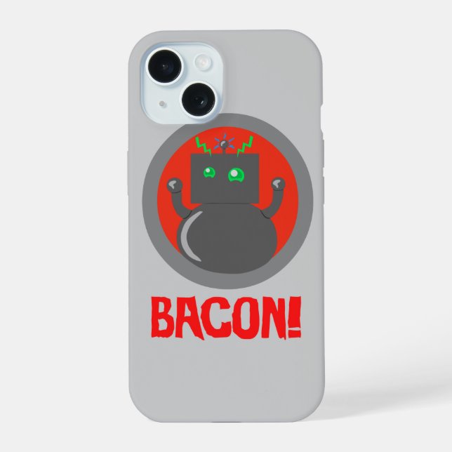 Capa de iPhone Robô Bacon (Verso)