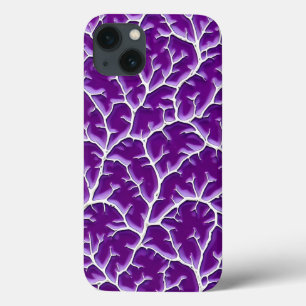 Capa de iPhone Roxa Brilhante no Estilo Veia Orgân