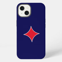 Capa de iPhone Royal Blue Red Starburst