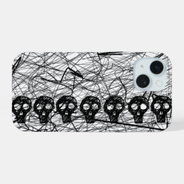 Capa de iPhone Skull Black Scratch