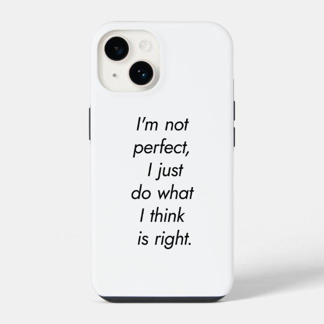 Capa de iPhone Sou Imperfeito (Verso)