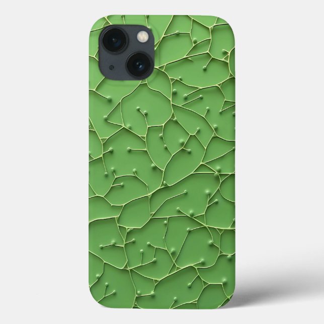 Capa de iPhone Texturizada Orgânica Verde Profundo (Verso)