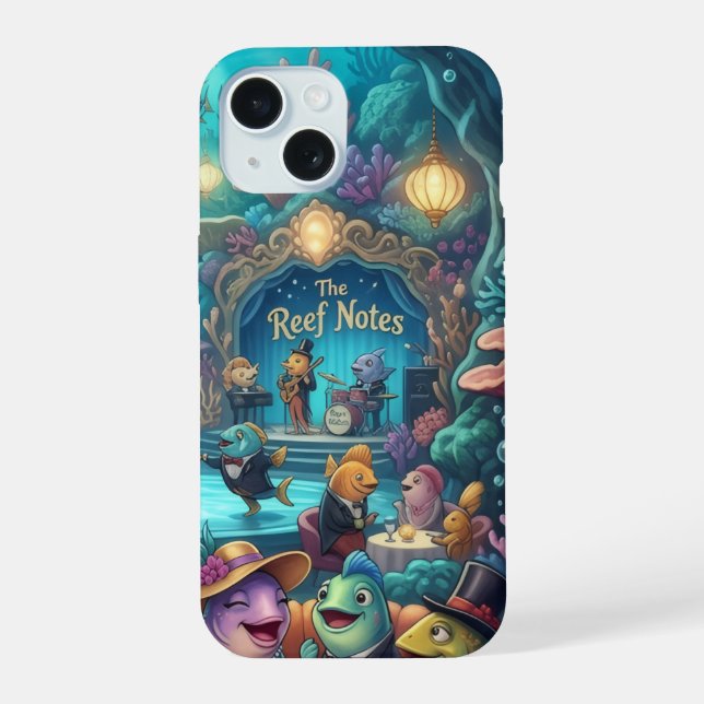 Capa de iPhone The Reef Notes Underwater Band  (Verso)