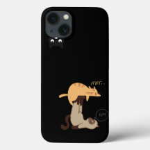 Capa de iPhone Três Gatos Divertidos – Minimalista