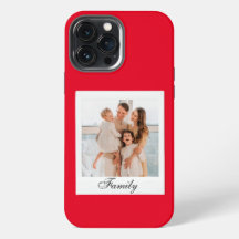 Capa de iPhone vermelha moderna personalizada vint