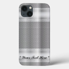 Capa de iPhone X com padrão de metal falso pratead