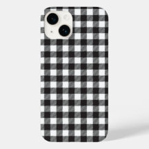 Capa de iPhone Xadrez de Búfalo Preto e Branco