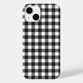 Capa de iPhone Xadrez de Búfalo Preto e Branco