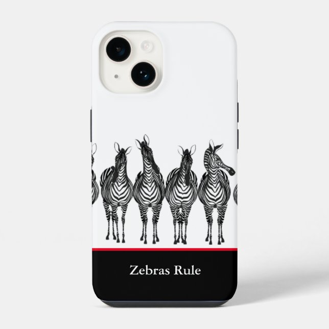 Capa de iPhone - Zebras Regem (Verso)