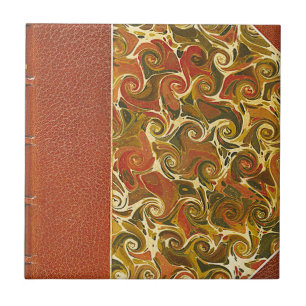 Capa de Livro Antigo, Padrão de Ondulação Ornament