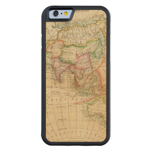 Capa De Madeira Para iPhone, Carved Ásia 35 (Verso)
