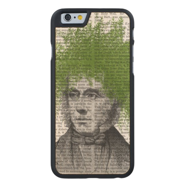 Capa De Madeira Para iPhone, Carved Cabeça de Asparagus Fern (Verso)