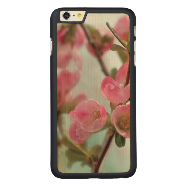 Capa De Madeira Para iPhone, Carved Flores do marmelo (Verso)