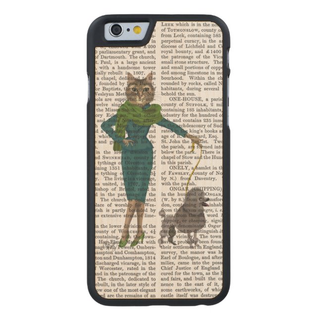 Capa De Madeira Para iPhone, Carved Gato e Poodle (Verso)