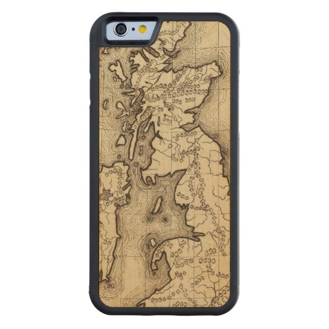 Capa De Madeira Para iPhone, Carved Ilhas Britânicas (Verso)