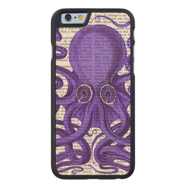 Capa De Madeira Para iPhone, Carved Polvo Roxo (Verso)
