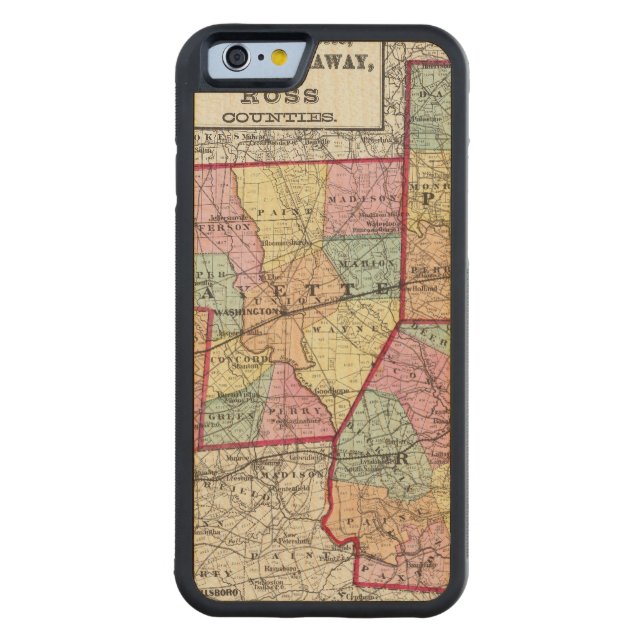 Capa De Madeira Para iPhone, Carved Ross condados (Verso)