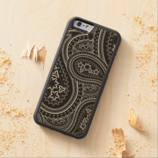 Capa De Madeira De Bordo Bumper Para iPhone 6 Teste padrão de Paisley