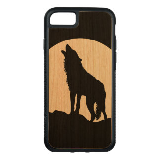 Capa iPhone 8/ 7 Carved Uivando madeira de silhueta de lobo iPhone 6