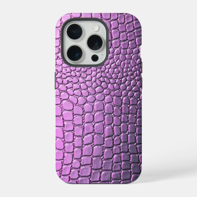 Capa de pele de jacaré para iphone 15 (Verso)