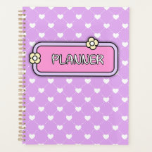 Capa de planejador de flores Cute Hearts