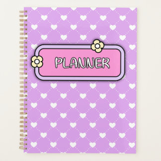 Capa de planejador de flores Cute Hearts
