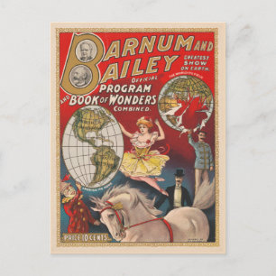 Capa de Programa Antigo do Barnum And Bailey
