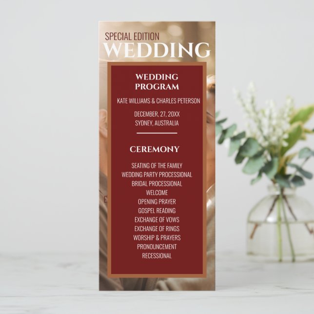 Capa de revista simples e única Programa Plano (Em pé/Frente)