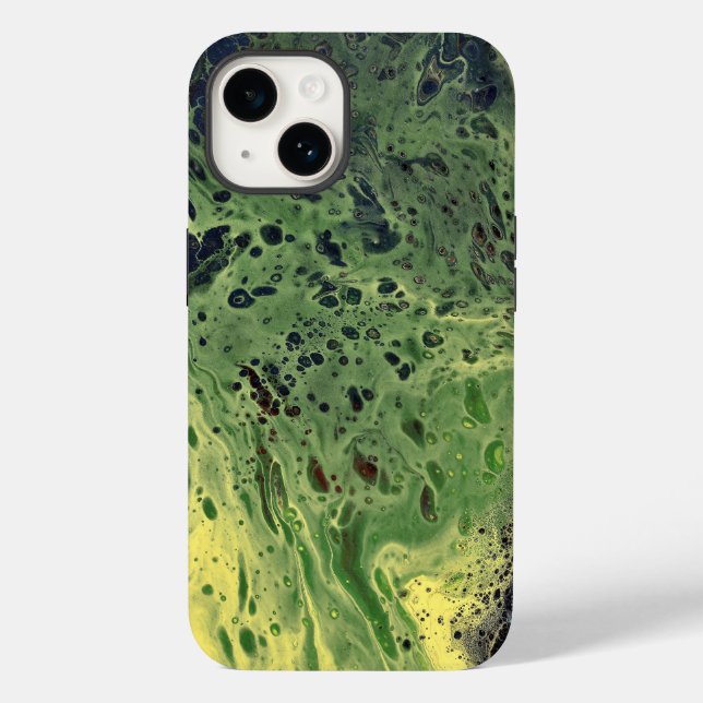 Capa de Telefone Abstrata Fade Away 3 Amarelo Verd (Verso)
