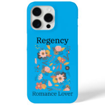 Capa de telefone azul com pêssego e flores rosa