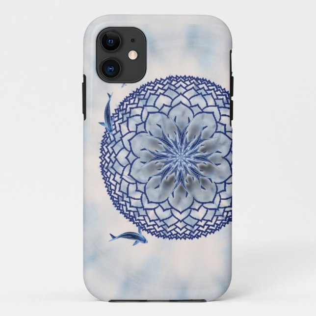 Capa de telefone azul do Casemate da mandala de (Verso)