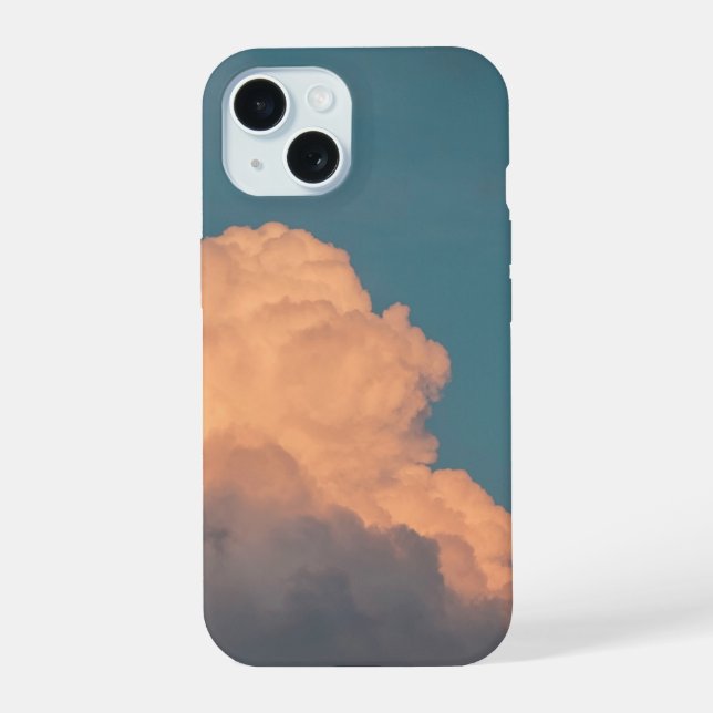 Capa de telefone Beautiful Cloud (teal/laranja) (Verso)