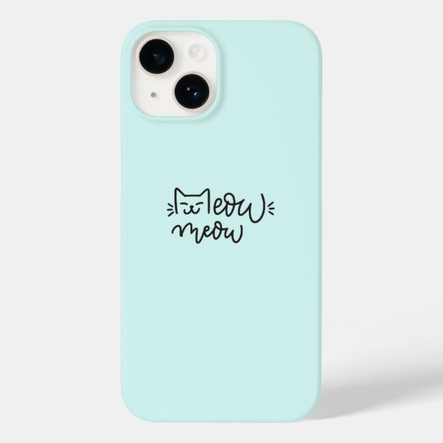 Capa de telefone Blue Meow  (Verso)