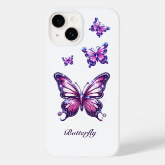 Capa de telefone Borboleta Chrome Rosa Y2K