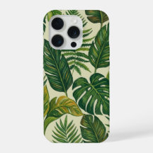 Capa de telefone botânica de folhas de palmeira tr