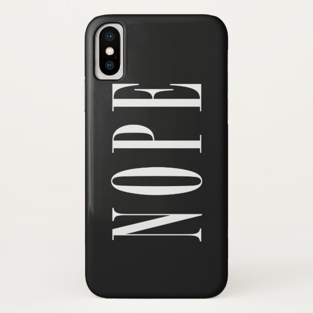 Capa de telefone branca do texto de Nope (Verso)