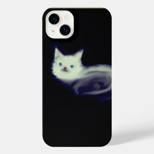 Capa de telefone Branca Mística - Arte Gato De Olh