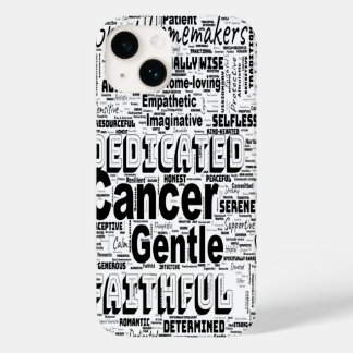 Capa de telefone Cancer Zodiac Word Cloud Inspirat