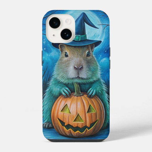 Capa de Telefone Capivara Halloween (Verso)