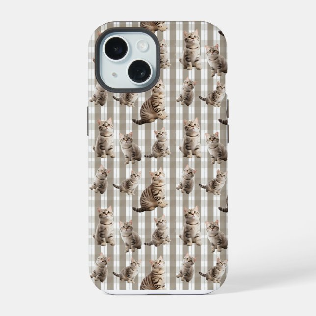 Capa de telefone Cat iPhone 15 (Verso)