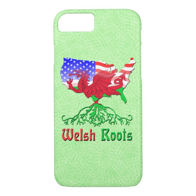 Capa de telefone Celular Americana do Welsh Roots (Verso)