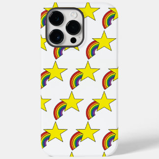 Capa de telefone celular com arco-íris e estrelas
