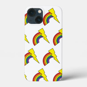 Capa de telefone celular com arco-íris e parafusos