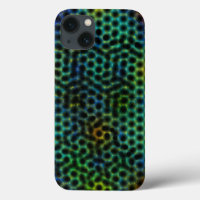Capa de telefone celular, verde com círculo e form