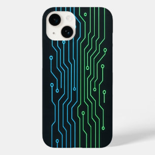 Capa de Telefone Circuito Neon Futurista